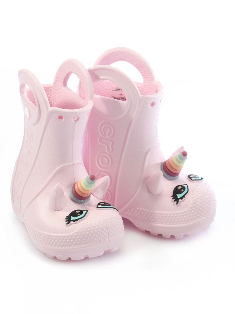 CROCS Kids Pink Unicorn Rain & Snow Boots